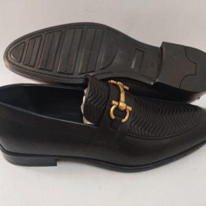 VELARO Black Gold Loafer